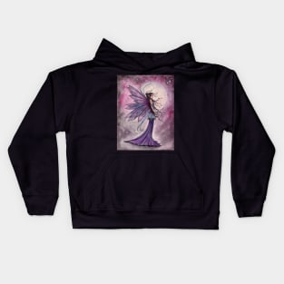 Starlit Amethyst Celestial Fairy Fantasy Art by Molly Harrison Kids Hoodie